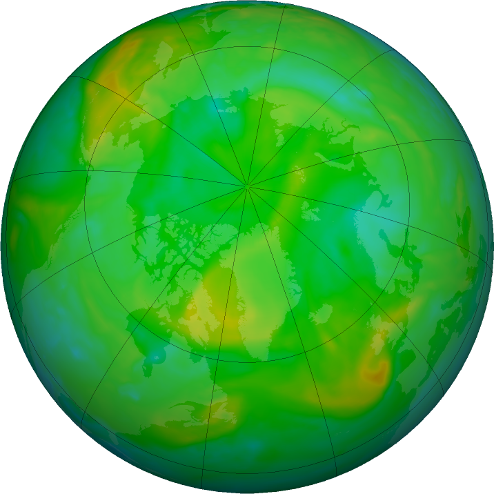 Arctic ozone map for 05 July 2021